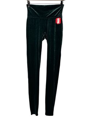 NWT SPANX Ready-To-Wow! Velvet Leggings Malachite size M